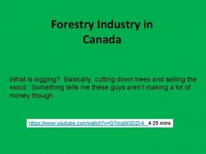Logging industry in canada