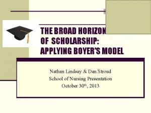 Boyer's scholarship