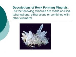 Mineral family