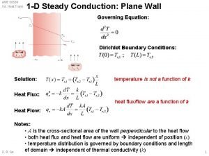 AME 60634 Int Heat Trans 1 D Steady