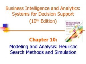 Business Intelligence and Analytics Systems for Decision Support