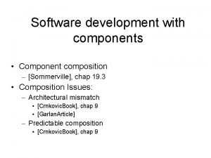 Composition software development