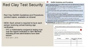 Red Clay Test Security Red Clay De SSA