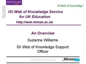 Web of knowledge service