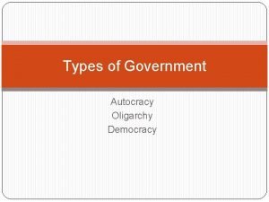 Oligarchy examples