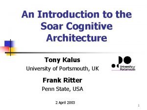 Soar cognitive architecture