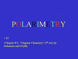 Polarimetry organic chemistry