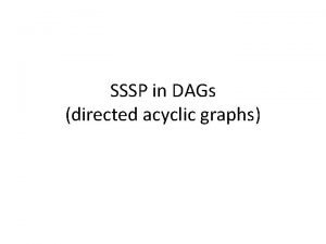 Dag directed acyclic graph