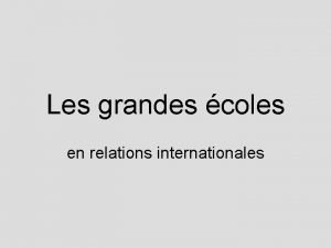 Les grandes coles en relations internationales Hans Morgenthau