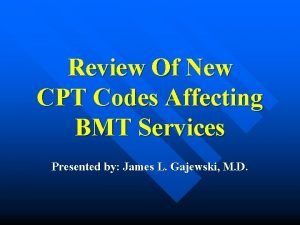 Cpt code for bmt