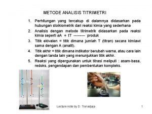 Metode titrimetri