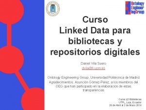 Curso Linked Data para bibliotecas y repositorios digitales