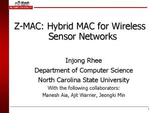 ZMAC Hybrid MAC for Wireless Sensor Networks Injong