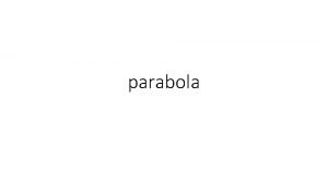 Equation of parabola