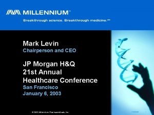 Mark Levin Chairperson and CEO JP Morgan HQ