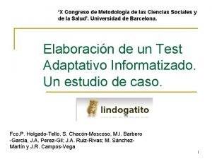 X Congreso de Metodologa de las Ciencias Sociales