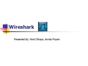 Wireshark Presented By Hiral Chhaya Anvita Priyam Network