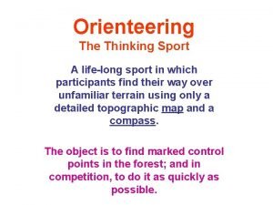 What is orienteering