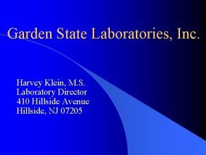 Garden state laboratories inc