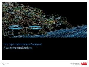 Dry type transformers Zaragoza Accessories and options ABB