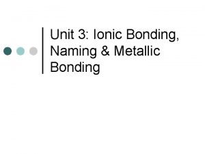 How to name metallic compounds
