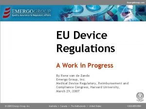 Emergo medical device registration
