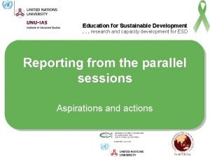 Education for Sustainable Development research and capacity development