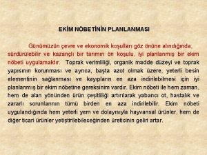 Ekim nöbeti planlaması