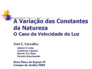 Constantes da natureza