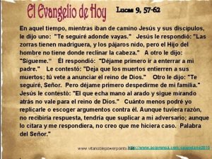 Lucas 9 57-62