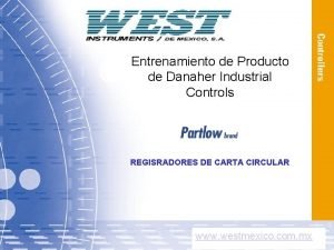 Entrenamiento de Producto de Danaher Industrial Controls REGISRADORES