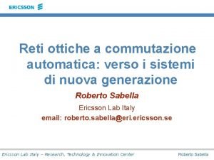 Reti ottiche a commutazione automatica verso i sistemi