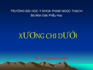 TRNG I HC Y KHOA PHM NGC THCH