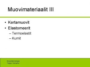 Muovimateriaalit