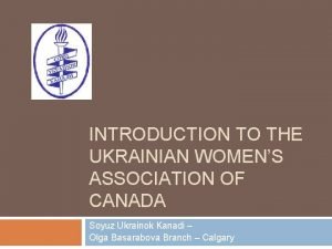 Ukrainian women's association of canada
