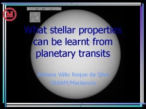 What stellar properties can be learnt from planetary