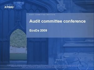 Audit committee institute Audit committee institute