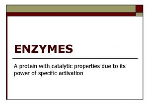 Enzymes a