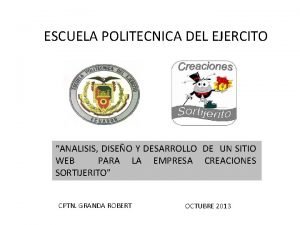 ESCUELA POLITECNICA DEL EJERCITO ANALISIS DISEO Y DESARROLLO