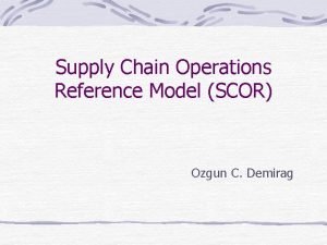 Scor model supply chain