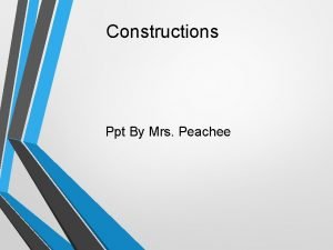 Peachee construction