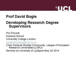 David bogle ucl