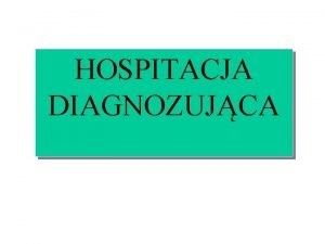 Hospitacja diagnozująca