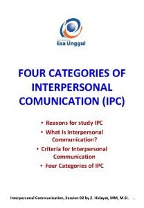 Interpersonal comunication