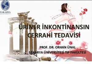 RNER NKONTNANSIN CERRAH TEDAVS PROF DR ORHAN NAL