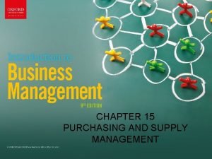 Quality decisions as a purchasing and supply activity