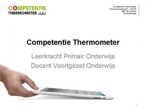 Competentie thermometer