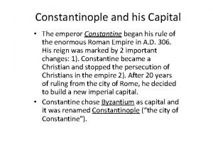 Emperor constantine constantinople