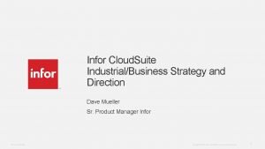 Infor cloud suite