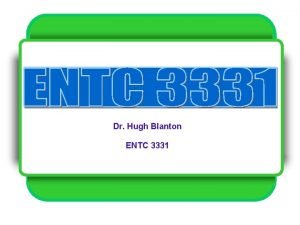 Dr Hugh Blanton ENTC 3331 Gradient Divergence and